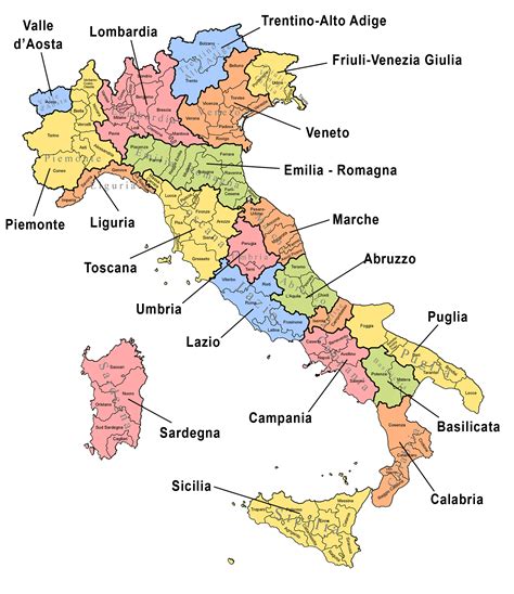 Regions of Italy .